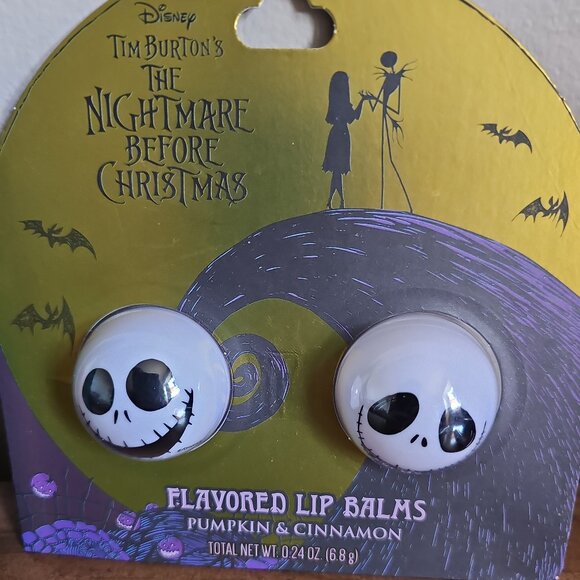 Disney Other - The Nightmare Before Christmas Lip balms with skeleton face on them.